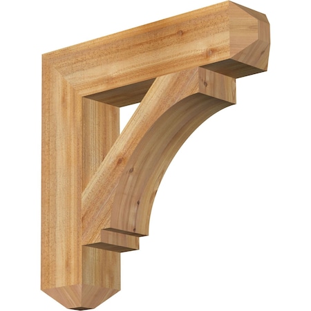 Ekena Millwork Imperial Craftsman Rough Sawn Bracket, Western Red Cedar, 6"W x 28"D x 28"H BKT06X28X28IMP04RWR